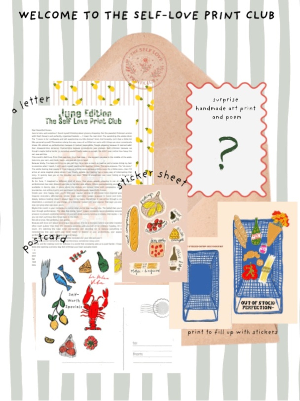 Self-Love Print Club June Edition Sticker + Print Set